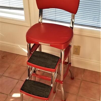 Lot #99  Classic Red Kitchen Step Stool