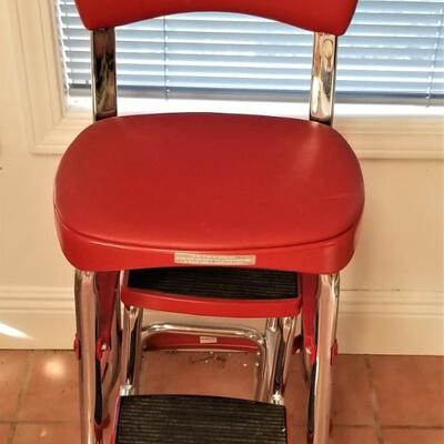 Lot #99  Classic Red Kitchen Step Stool