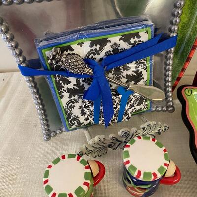 Christmas Holiday Serving Items and Barware
