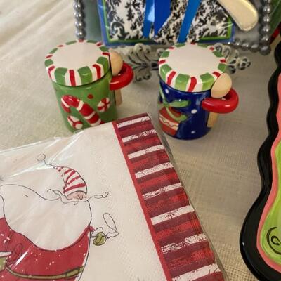 Christmas Holiday Serving Items and Barware