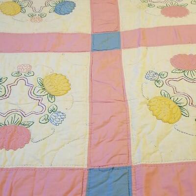 Lot #100 Vintage Handsewn Cotton Quilt