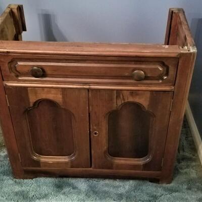 Lot #103   Antique Wash Stand with Marble Top - Project PIece