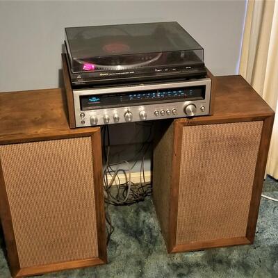 Lot #105  Technics Turntable, Kenwood Receiver and a great pair of Vintage Lafayette Speakers - WORKS