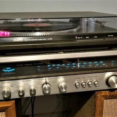 Lot #105  Technics Turntable, Kenwood Receiver and a great pair of Vintage Lafayette Speakers - WORKS