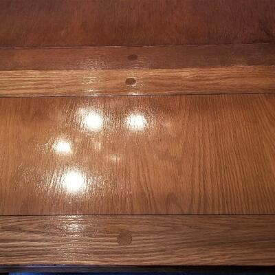 Lot #106  Vintage Oak Dining Room Table and Six Chairs