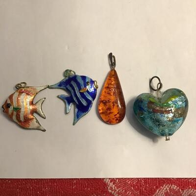 Lot Misc Jewelry Lot Necklaces Pendants Studs Pill Box