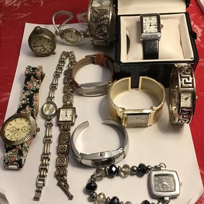 Lot 11 Wristwatches & Mini Alarm Clock