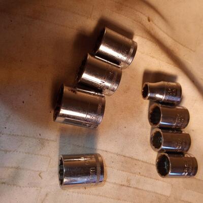 craftsman 3/8" sockets 8 ea metric