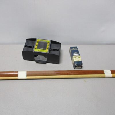 Pool Stick - Golf Balls - Card Shuffler