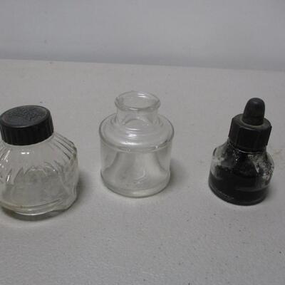 Old Ink Wells - Used With Turkey Feathers