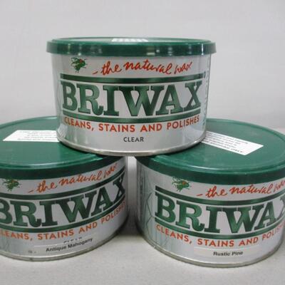 Briwax - Clear - Antique Mahogany - Rustic Pine