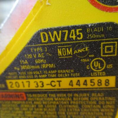 10" Dewalt DW745 Table Saw