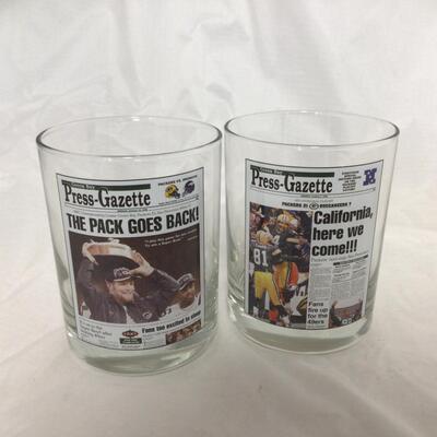 (1) PACKERS | Front Page Newspaper Glasses | Super Bowl