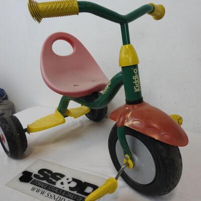 Kiddi-O Children's Tricycle, Sun Faded Red/Yellow/Green