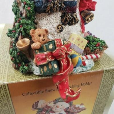 Grandeur Noel Collectible Snowman Stocking Holder, Used, Great Condition