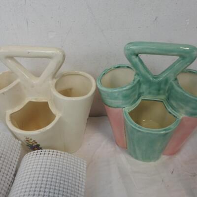Orgainzing Lot, Metal Wire Basket, Easy Liner, Ceramic Utensil Holders,