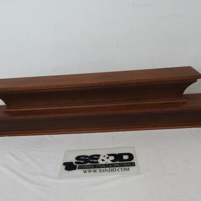 2 Wood Wall Shelves, 33 Inch and 4 Feet Long
