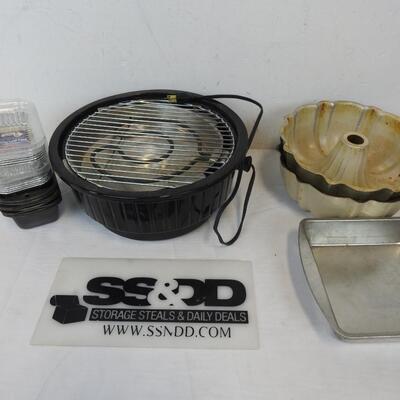 Baby Loaf Pans, 2 Bundt Pans, Griddle, 8 Inch Pan