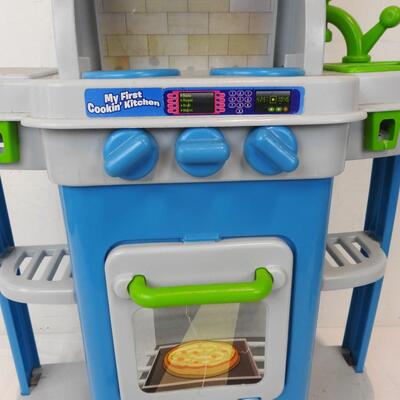 My First Cookin' Kitchen 30 Inch Tall Machine Set, Microwave, Sink and StoveTop