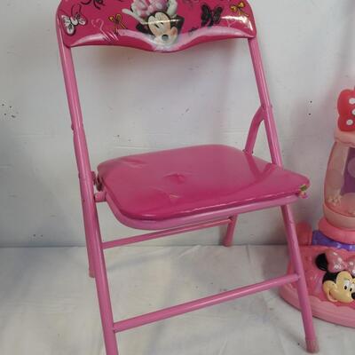 Minnie Mouse Toy Vacuum, Goofy Stuffed Animal, Minnie Small Chair, Damage in Pic