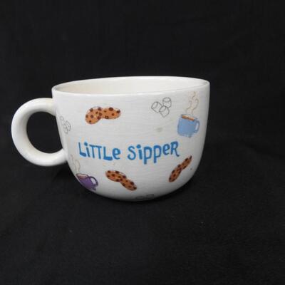2 Glass Hot Coca Mugs, Little Sipper/Big Sipper