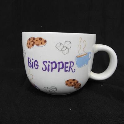 2 Glass Hot Coca Mugs, Little Sipper/Big Sipper
