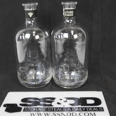 2 Puro De Agave Tequila Bottles (Empty)