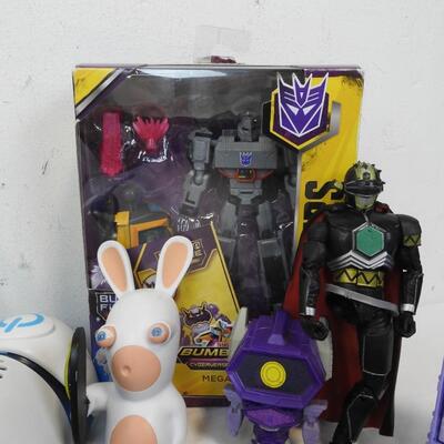 35+ Toy Lot: Transformers Bumblebee, Superhero Action figures, Paw Patrol, etc