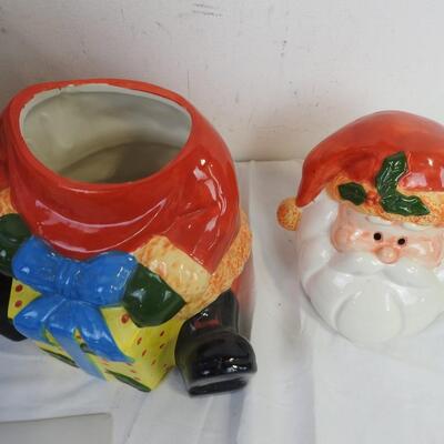 Ceramic Santa Cookie Jar, In Box, Good Condition
