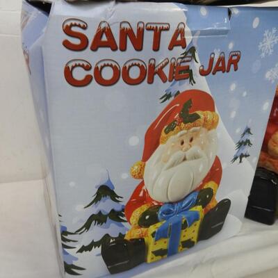 Ceramic Santa Cookie Jar, In Box, Good Condition