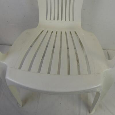 White Plastic Lawn Chair