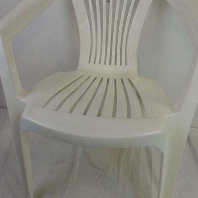 White Plastic Lawn Chair