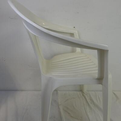 White Plastic Lawn Chair