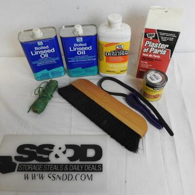 8 pc Household, Wood Finish, Plaster of Paris, Brush