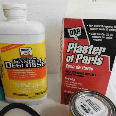 8 pc Household, Wood Finish, Plaster of Paris, Brush