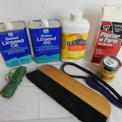 8 pc Household, Wood Finish, Plaster of Paris, Brush
