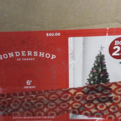 Wondershop 6' Christmas Tree, Lights Work, Missing parts to Stand