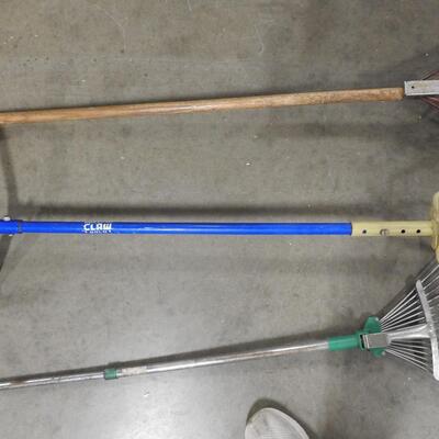 3 Tools, Foldable Rake, Garden Claw, Metal Rakes