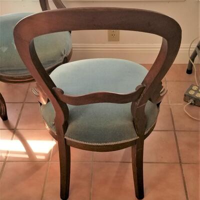 Lot #114  Pair of Vintage Balloon Back Parlor Chairs