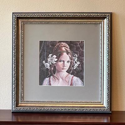 Small Framed Portrait Of Juliet By Pati Banister