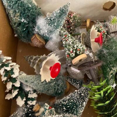 Vintage Bottle Brush Christmas Trees