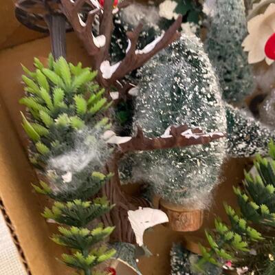 Vintage Bottle Brush Christmas Trees