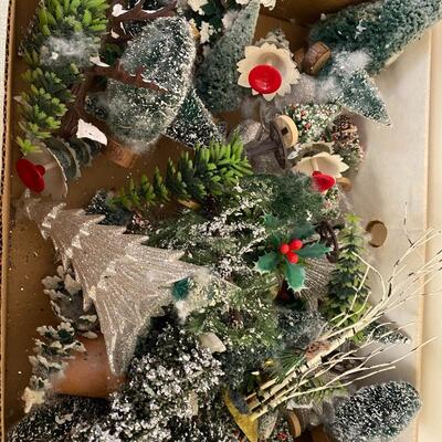 Vintage Bottle Brush Christmas Trees