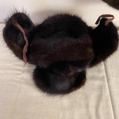 Three Fur and Leather Ladies Coats with Fur & Mink Hat