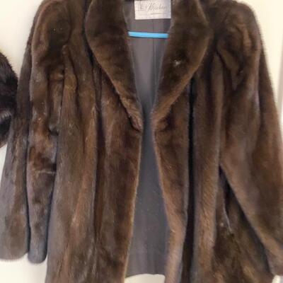 Three Fur and Leather Ladies Coats with Fur & Mink Hat