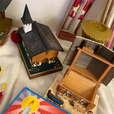 German Music Boxes and Vintage Christmas Items