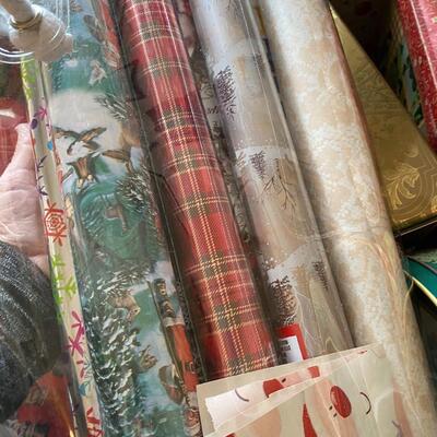 Vintage Christmas Tins and Wrapping Paper