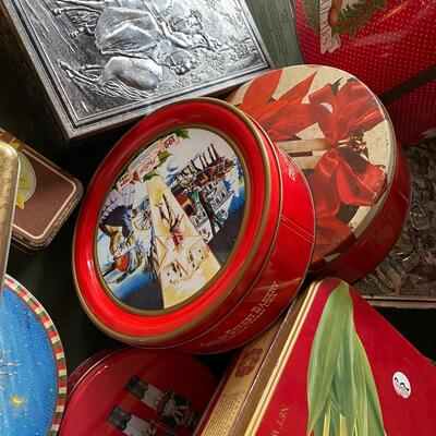 Vintage Christmas Tins and Wrapping Paper