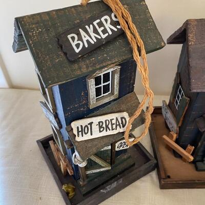 Decorative Bird Houses and Ceramic Duck