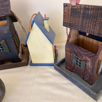 Decorative Bird Houses and Ceramic Duck